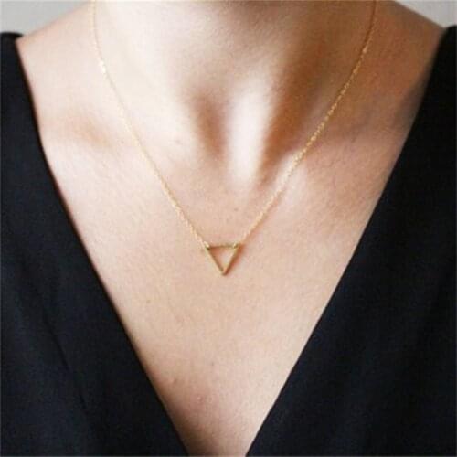 European And American Popular Simple Fashion Triangle Geometry Pendant Necklace