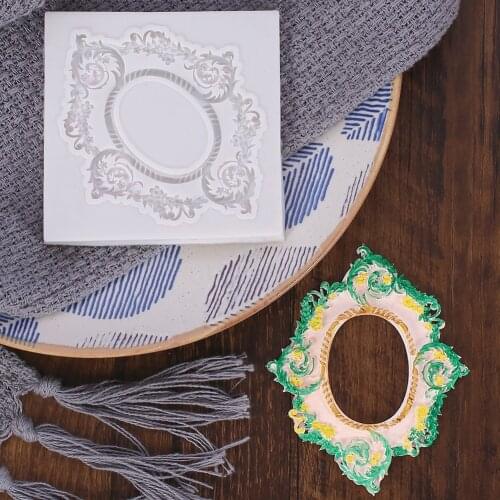 Photo Frame Shape Fondant Silicone Mold for DIY Pastry Cupcake Dessert Lace Cake Decoration Kitchen Accessories Baking Tool