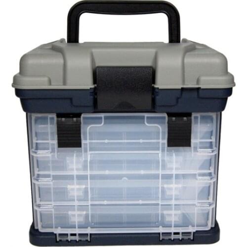 1 Pcs 26*16*26cm 4 Layer PP+ABS Fishing Tackle Box High Quality Plastic Handle Fishing Box Fishing Tools Storage Box