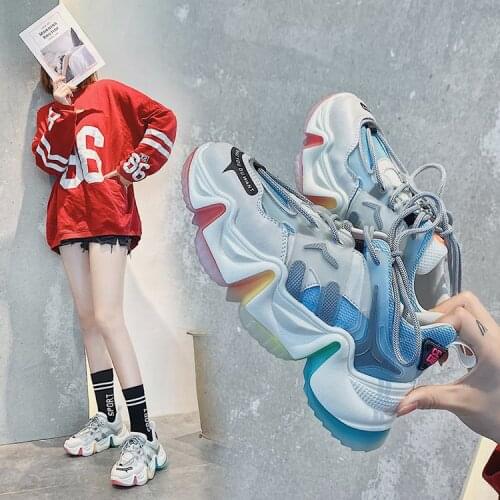 Net Red Shoes Womens Feet Small Spring New Platform High Super Fire Sneakers