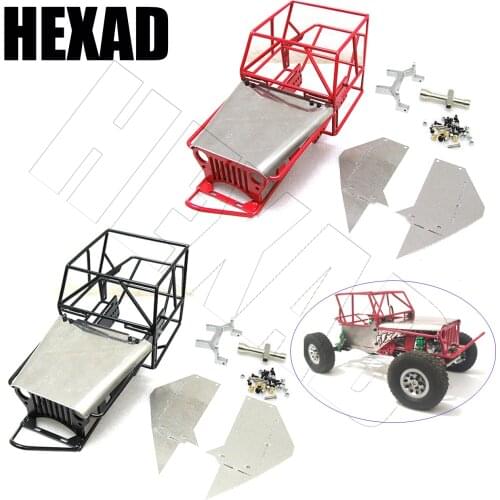 Full Tube Frame Metal Chassis Metal Body Roll Cage for WPL C14 C24 C24-1 1/16 RC Car Upgrade Parts