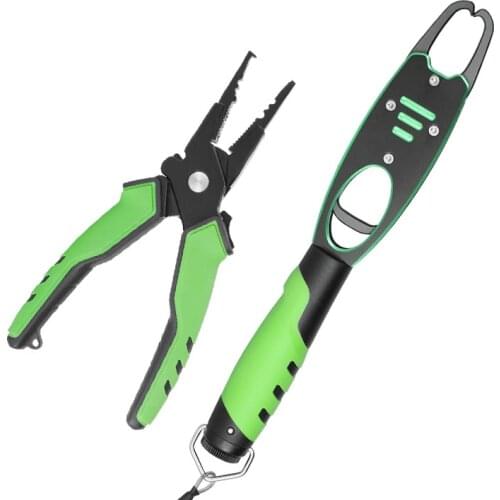 Fishing Pliers Grip And Pliers Set Tackles Fishing Pliers Set With Fishing Lip Grip Weight Scale Aluminium Control Tools