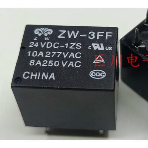 100pcs Brand New & Original ZW T73 Relay ZW-3FF 24VDC-1ZS One Opening and One Closing 10A 5 Feet