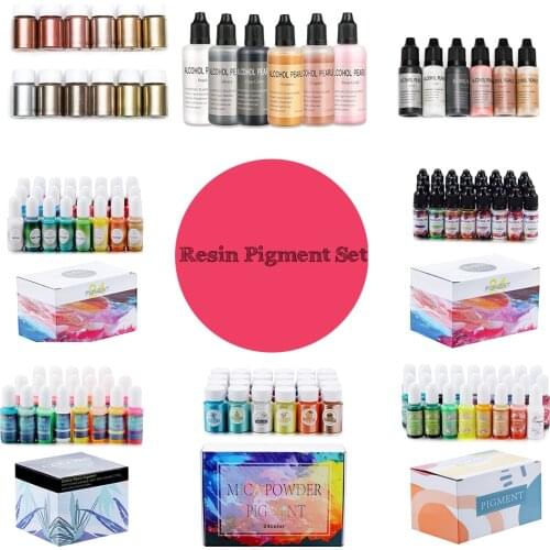 6-26Pcs Epoxy Resin Diffusion Pigment Epoxy Resin Pigment UV Resin Glitter Colorant Pigment For Dye Resin Pigment DIY Art Set