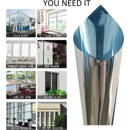 Window Film Shatterproof Film Magic Mirror Film Blindfold Sheet Window Glass Sheet Insulated Light Blocking UV Protection