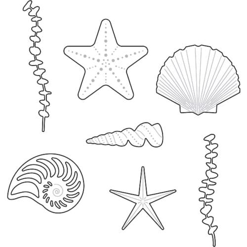 Cutting Dies Sea Animals Starfish Conch Shell To Decorate For DIY Scrapbook Photo Album Craft Card 2021 New