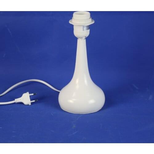 OYGROUP Simple Modern Creative Bedside Lamp Vase Shape White Table Lamp Holder E27, No Lampshade, No Bulb