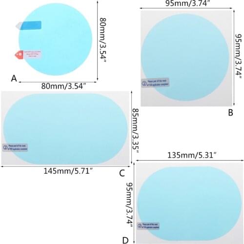 G5AD 1 Pair Car Anti Water Mist Film Anti Fog Coating Rainproof Hydrophobic Rearview Mirror Protective Film
