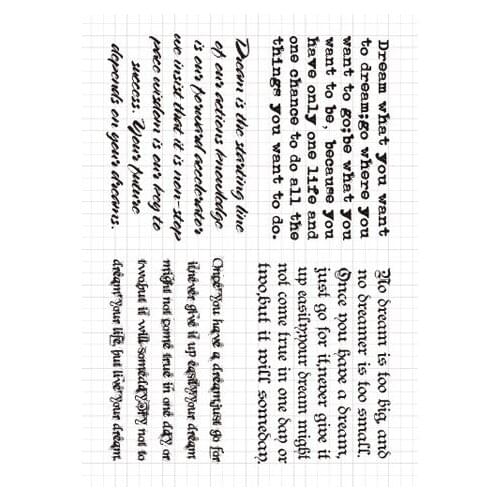 My Dream Transparent Clear Silicone Stamps for DIY Scrapbooking/Card Making/Kids Fun Decoration Supplies M73