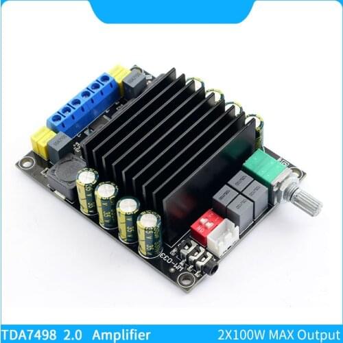 TDA7498 Audio Power Amplifier Hifi Digital TDA7498 2.0 Channel Amplifiers Board 2*100W Two Channles Class D Stereo Amp DC12-36V