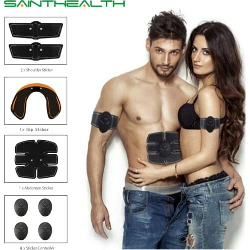 Dropship Set Hip Trainer Abdominal machine electric muscle stimulator ABS ems Trainer Body slimming Massage without retail box
