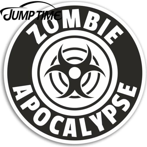Jump Time for Zombie Apocalypse Vinyl Stickers Bio Hazard Fun Sticker Laptop Decal Rear Windshield Waterproof Car Accessories