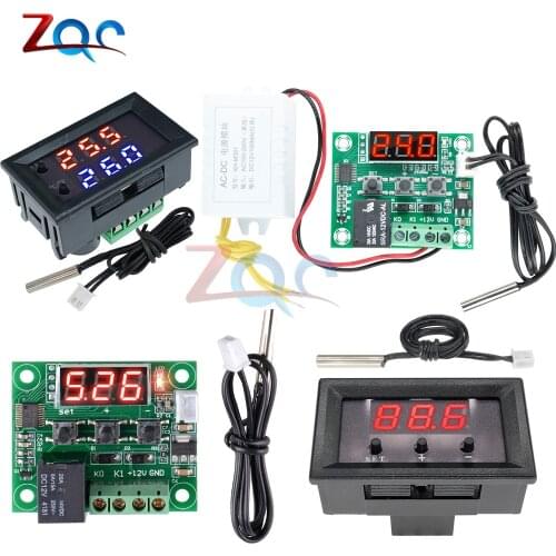 W1209WK W1209 DC 12V AC 110V 220V Digital Thermostat Temperature Controller Regulator Thermoregulator Incubator Sensor Meter NTC