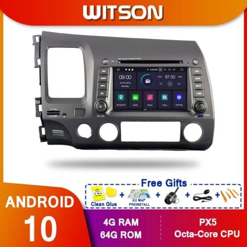 WITSON! Android10 Octa core(eight core) PX5 CAR DVD player For HONDA CIVIC 2006-2011 IPS GPS RADIO
