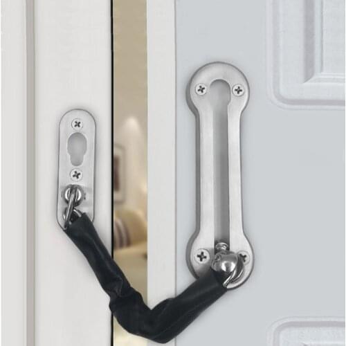 Anti-theft Stainless Steel Hotel Door Chain Latch Safety Guard Security Lock Security Limiter Tools Hardware for Home Door