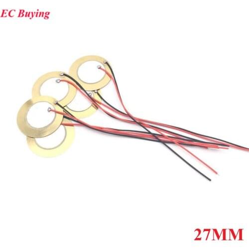 10 Pcs Piezoelectric Piezo Ceramic Wafer Plate Dia 27mm For Buzzer Loudspeaker