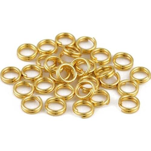100pcs/lot Stainless steel Jump Ring double rings Double Loops Split Rings Connectors DIY Jewelry Making Supplies for DIY