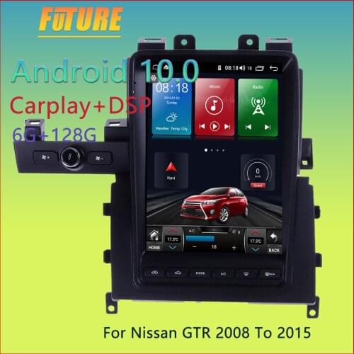 128G For Nissan GTR GT-R R35 2008-2015 Android Car Radio Stereo 2 Din Multimedia Player GPS Navigation Touch Screen Head Unit
