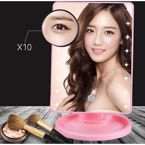 16L-EDs Makeup Mirror Magnification Screen Switch Brightness Adjustable Drop shipping
