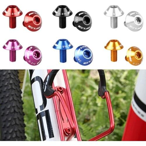 2pcs Aluminum Bicycle Bottle Cage Bolts 12mm Screw Bike Water Bottle Holder Mount Screws MTB Vtt Road Cycling Accessories 6Color