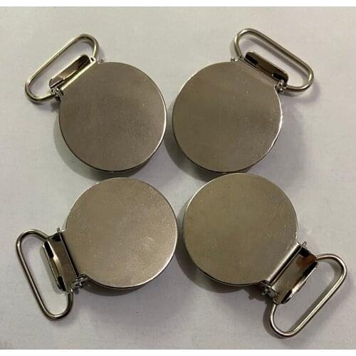 20mm Round Shape Dummy Holder Metal Baby Pacifier Clips for Soother Bib Teething Toys Chain Holder