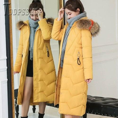 2019 Korean Candy Color Winter Warm Women Parkas Multi Color Can Choose Female Overcoat