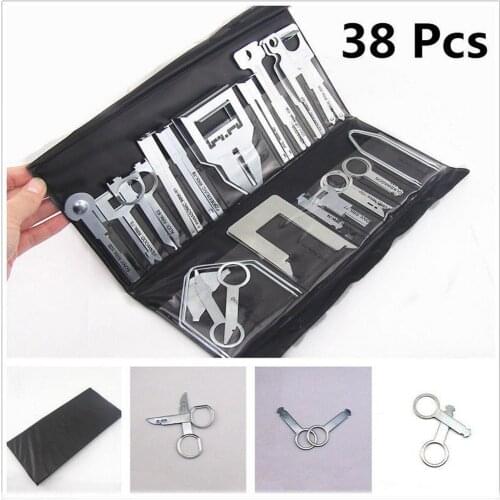 38Pcs Car Audio Disassembly Tool DVD Navigation Trim Panel Dashboard Installation Removal Repair Tools Kit for Benz VW Audi