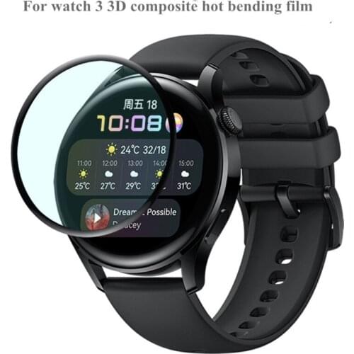 2PCS 3D Curved Tempered Glass For Huawei watch 3 Full Cover Screen Protector Film for huawei watch3/3pro Protective Glas