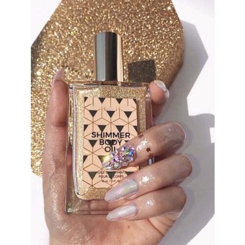 45ml Metallic Liquid Face Body Shimmer Shine Highlighter Makeup Palette Bronzer Liquid Makeup Brighten Body Glow