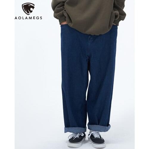 Aolamegs Men's Wide Leg Jeans