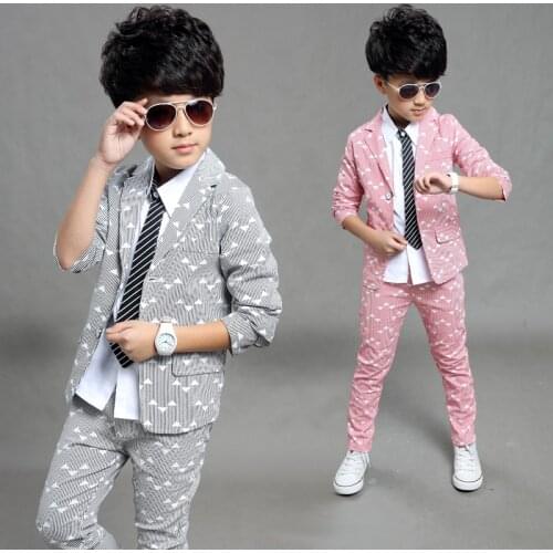 Formal suits for teenagers coat+pants clothing set 2 pieces birthday children 2020 autumn fall boys clothes 5 6 7 8 9 10 12 Year