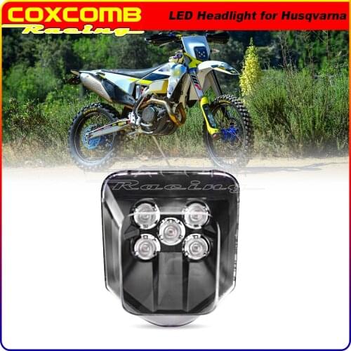 Dual Racing LED Headlight Off Road Front Lighting For Husqvarna TE250 TE300 FE250 FE501 FE450 TE FE TX FC TC 150/250/300/350/501