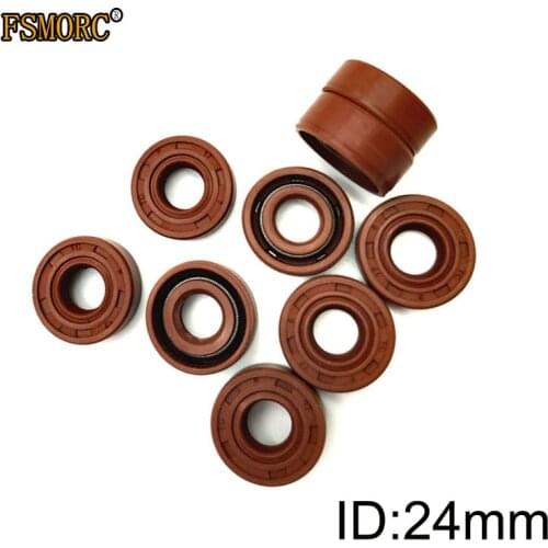 FKM Shaft Oil Seal TC-24*35*36*37*38*40*42*45*47*48*6/7/8/10 FPM Covered Double Lip With Garter