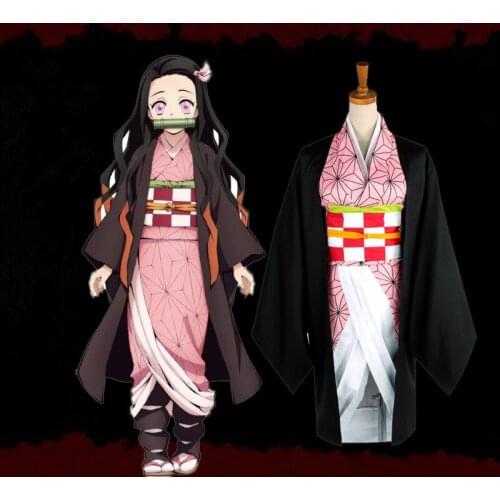 Demon Slayer:Kimetsu No Yaiba Kamado Nezuko Cosplay Costume Halloween Costume