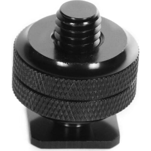 1/4 Inch Camera Tripod Metal Dual Nut Tripod Mount Screw To Flash Hot Shoe Adapter Camera Tool or Camera Studio