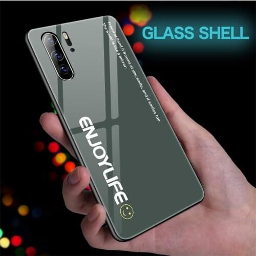Luxury Colorful Plain Mirror Tempered Glass Phone Case For Huawei P40 P30 P20 Lite Mate 30 20 Pro Silicone Cover Coque