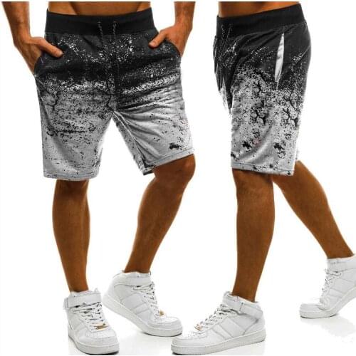 Brand New Summer Men Gradient Cargo Shorts Men Elastic Beach Sport Pants Shorts Pocket Masculina Shorts Homme Men Clothing