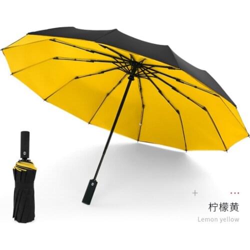 Folding full-automatic windproof high-grade waterproof business umbrella for men and women