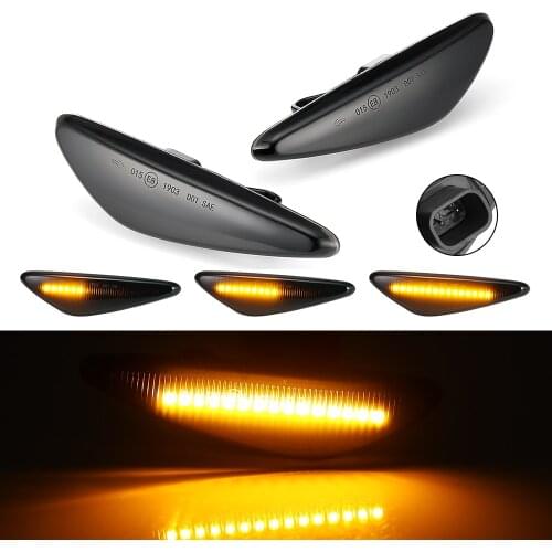 Dynamic Side Maker Blinker Light For Mazda6 GH Mazda5 CW RX-8 2Pcs LED Side Mirror Turn Signal Lights For Fiat 124 Spider Abarth