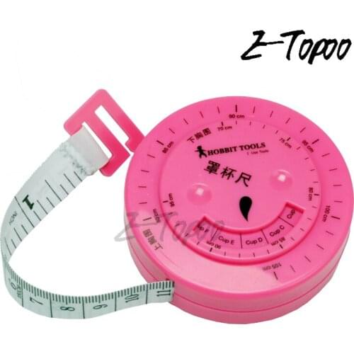 Pink Color BMI Calculator Body Health Tape Measure Mass Index Retractable Button