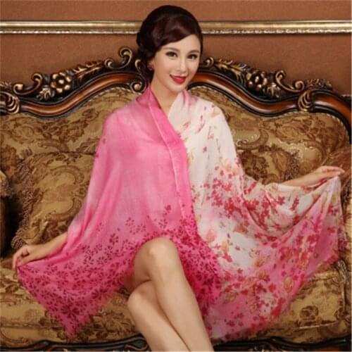 High grade 100%goat cashmere women classic printed thin scarfs shawl pashmina 70x200cm small tassel rose red 6color