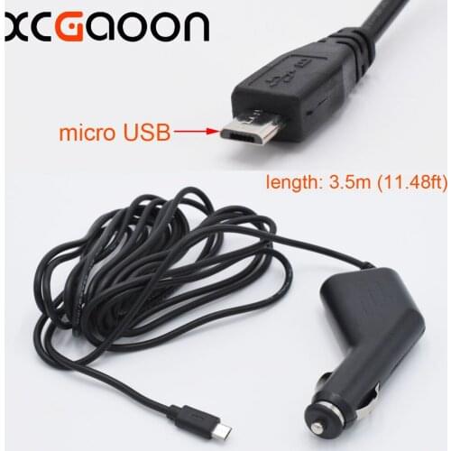 XCGaoon 10 piece Micro USB Car Charger for Car DVR Camera & Smartphone mobile, input 12V - 24V Output 5V 1.5A Cable Length 3.5m
