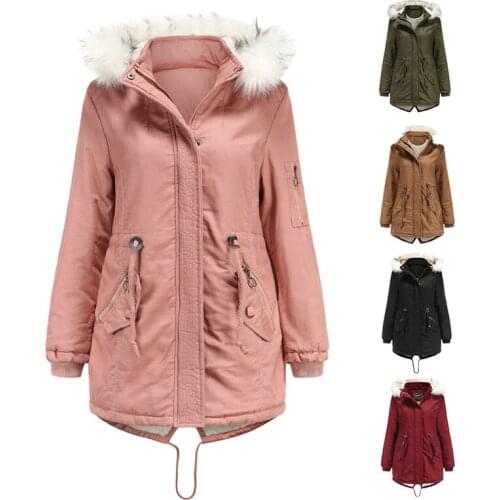 Womens Winter Warm Coat Water Resistant Outdoor Jacket Cotton Padded Jackets Hooded Coats