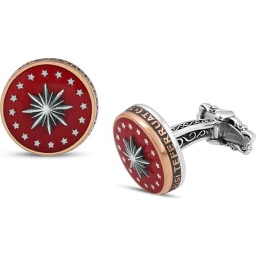 Silver Presidential Symbol-Sleeve Button