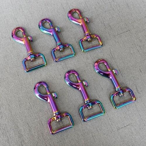 100 Pcs/Lot 25mm Colourful Metal Retaining Clip Trigger Dog Buckle Ring Key Hooks retaining DIY Craft Lobster Clasp Accessories