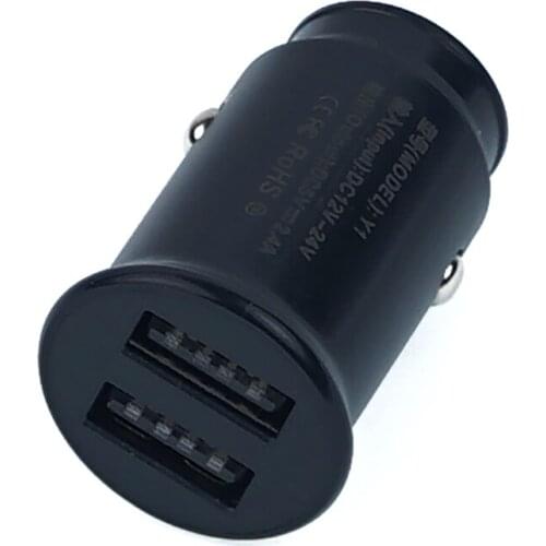 2-Pack Dual-Port 2.4A USB Car Charger for Cell Phone
