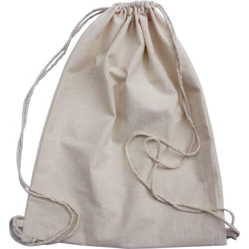 20pcs/lot) 30*40cm/10*15.5inch 100% cotton organic natural drawstring shopping bag student school bag customize size and logo