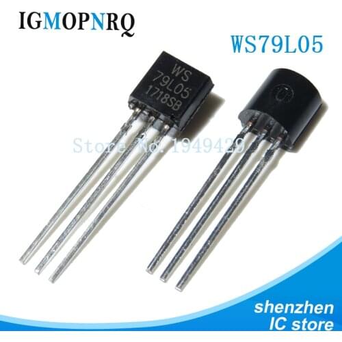 20PCS ws79L05 TO-92 79L05 5V 100mA DIP TO92 voltage regulator new and