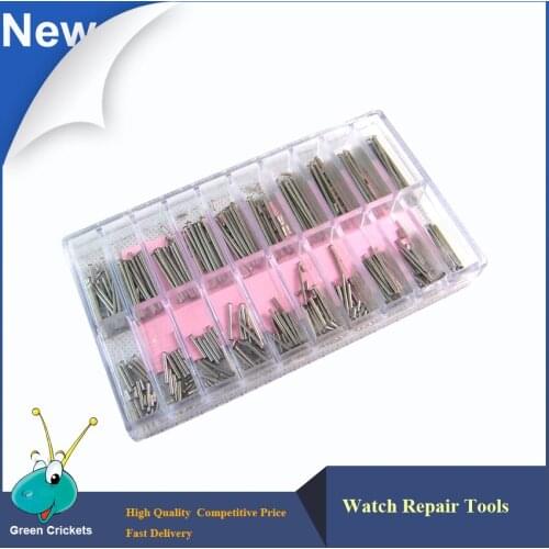 200pcs/box Dia 1.2mm 7mm~26mm Assort Size Watch Band Clasp Tube with Rivet,Watch Repair Parts Band Link Friction Pins