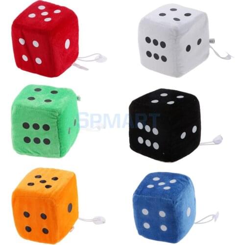 4 inch Plush Dice Car/Window Hanger Soft Stuffed toy with Sucker